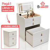 [PAGÁ 1, LLEVA +1 GRATIS] Juego de Mesa Tocador Flip 3 en 1 Belly + REGALO: Mueble Gratis
