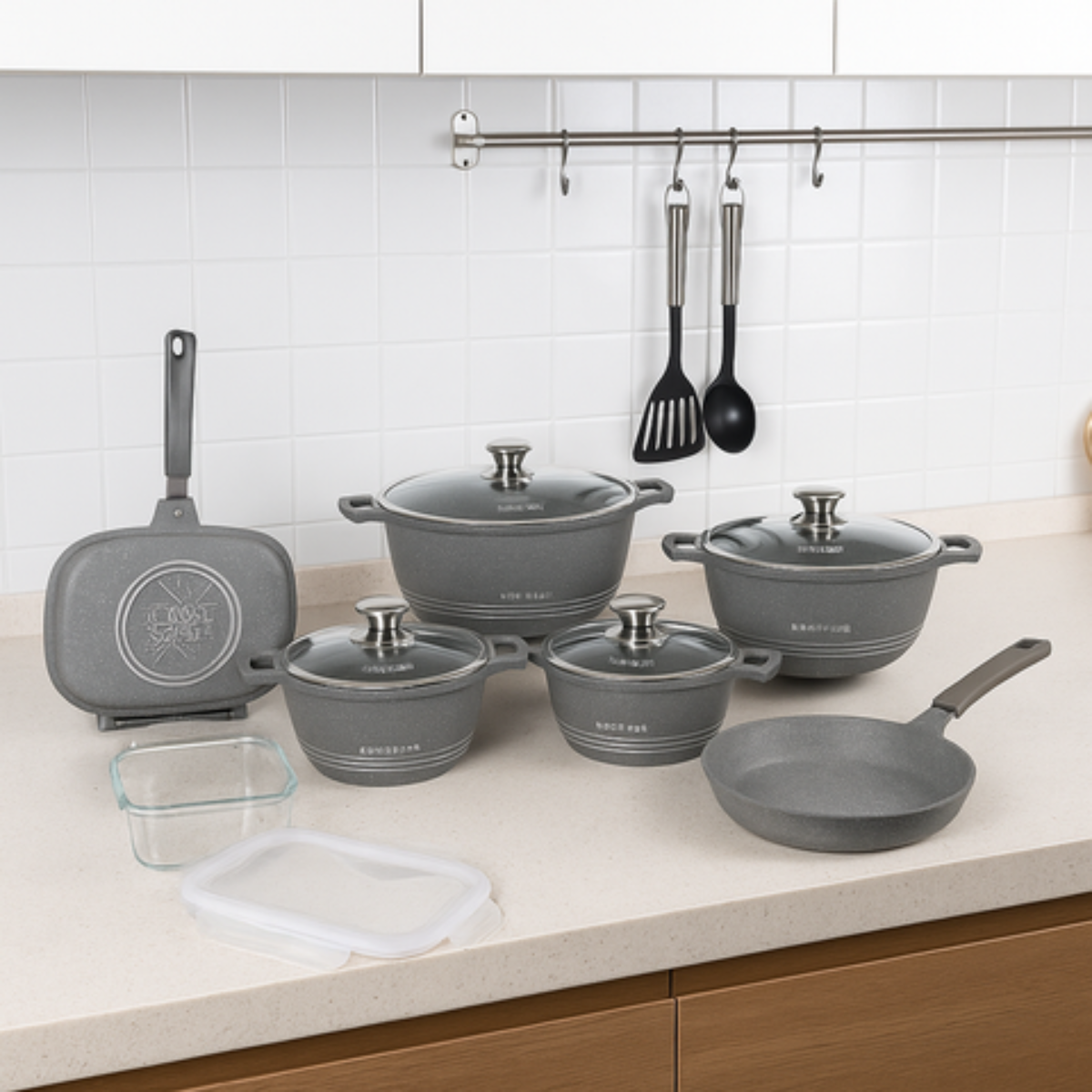 ¡Sólo Por Hoy | Kit de Ollas de Cerámica 19 Piezas Antiadherentes + Envío Gratis